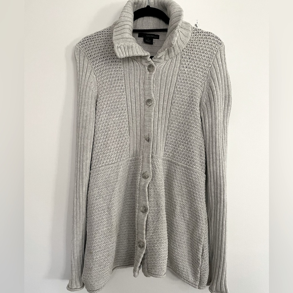 Calvin Klein Collar Knit Cardigan Sweater